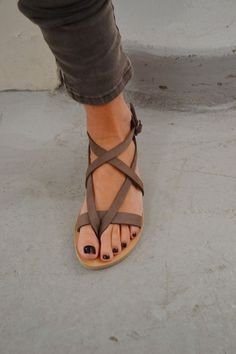 Brown Strappy Sandals For Women