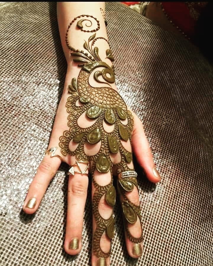 peacock mehandi designs