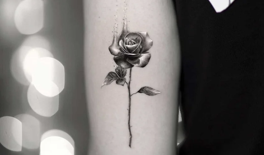 Top 24 Black and Gray Flower Tattoos