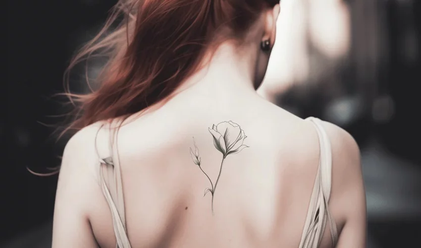 15 Flower Back Tattoo for Chic and Elegant Look